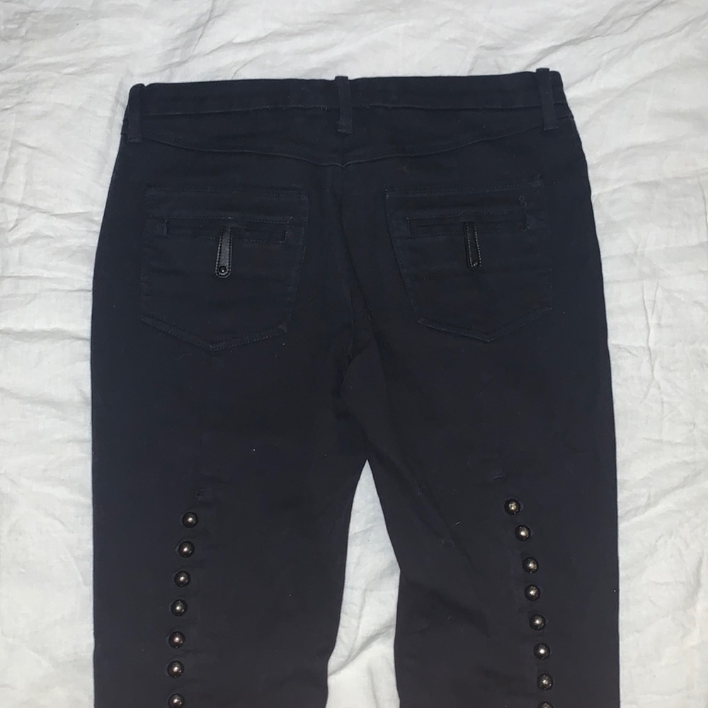 Black pants with pins